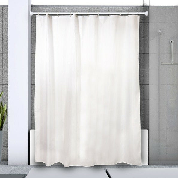 Spirella Duschvorhangstange Kreta – 125–220 cm, Aluminium/Metall, ohne Bohren, Silber