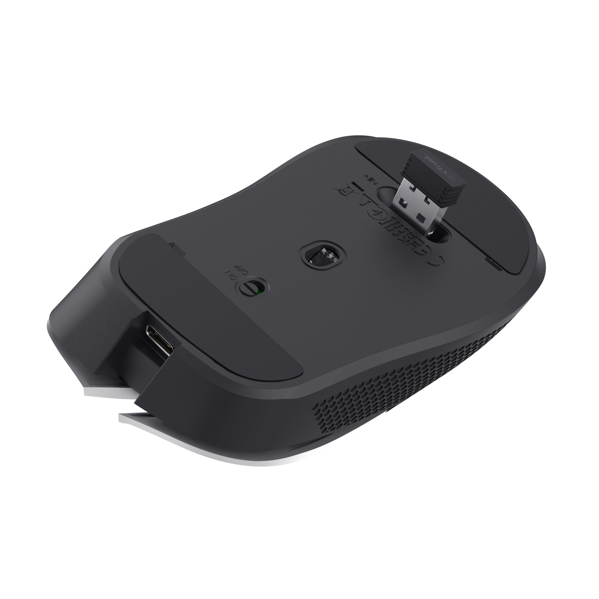 Trust GXT 923W YBAR – Gaming-Maus – Kabellos (2,4 GHz), 7200 DPI, RGB-Beleuchtung, rechts, Weiss
