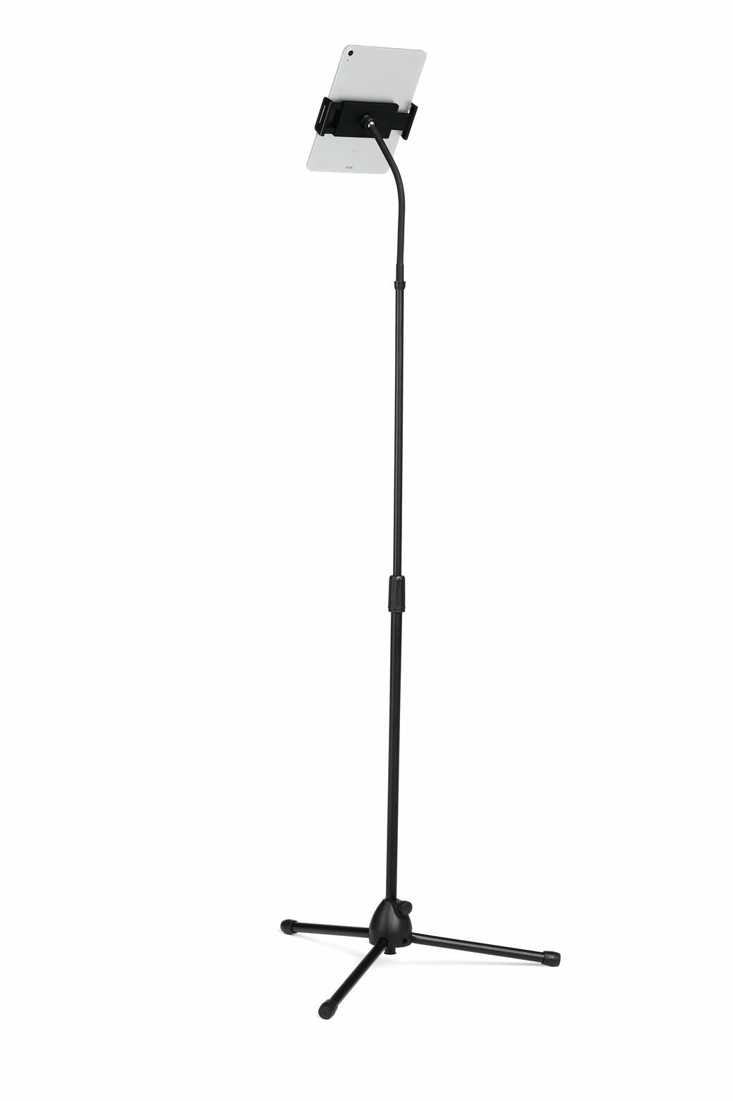 Durable Tablet-Bodenständer – höhenverstellbar, 360° drehbar – Metall/Kunststoff, schwarz – TWIST FLOOR