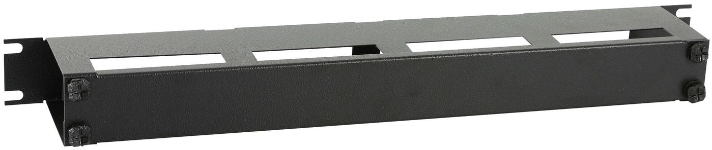 Lanview Kabelmanagementtafel – 1U, 19", mit Abdeckung, Schwarz, 482×75×44 mm