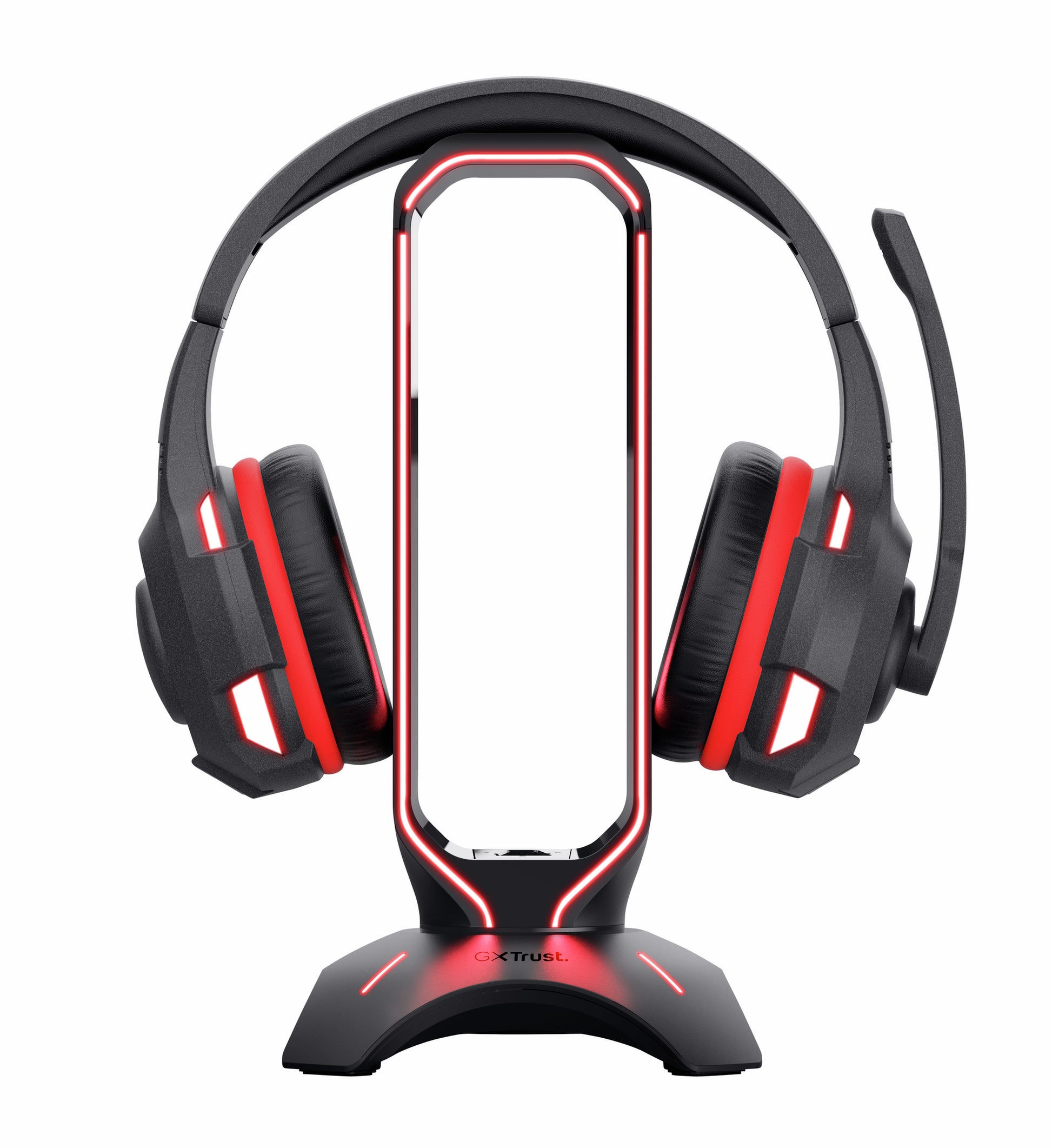 Trust GXT 265 Cintar – Headset-Ständer – für alle Marken – RGB-Beleuchtung, 2× USB-A – schwarz