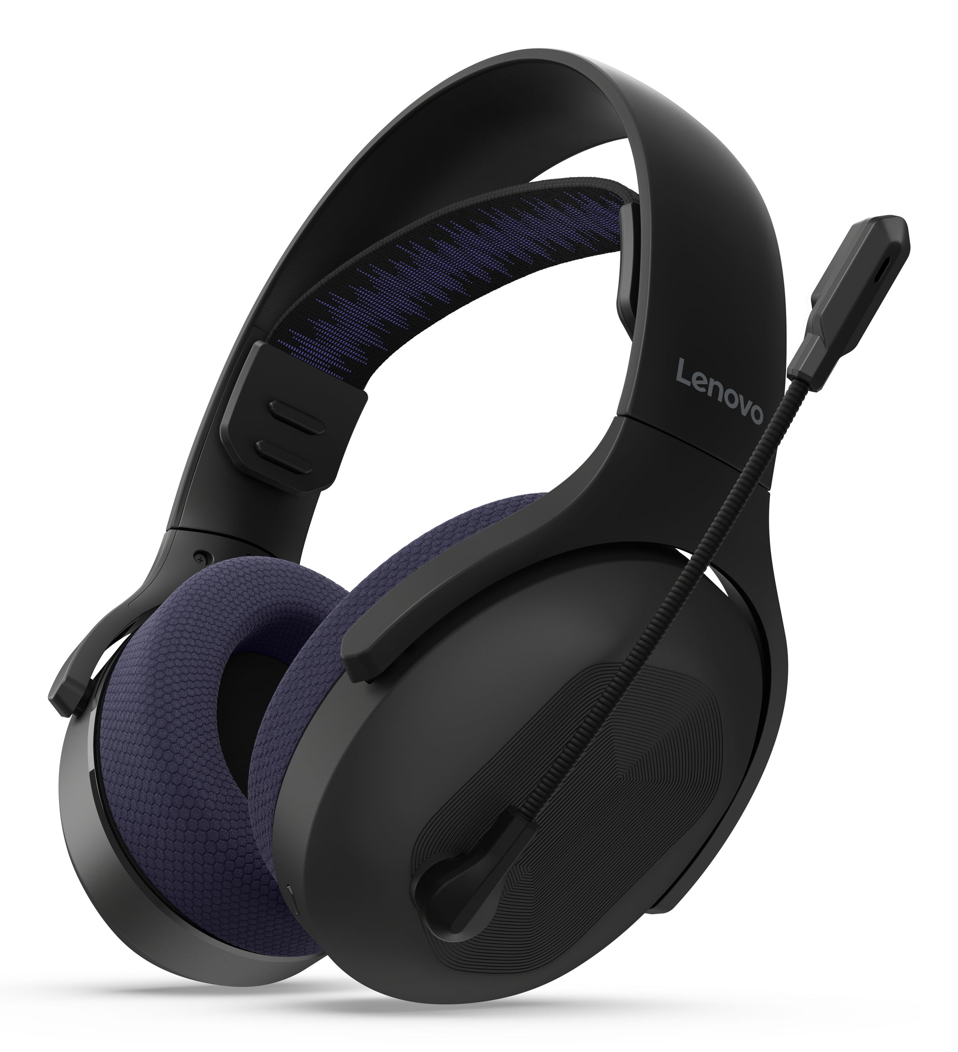 Lenovo Legion H410 Gaming-Headset – Over-Ear, Stereo, BT, mit USB-A-Dongle, Schwarz/Violett, BT 5.2