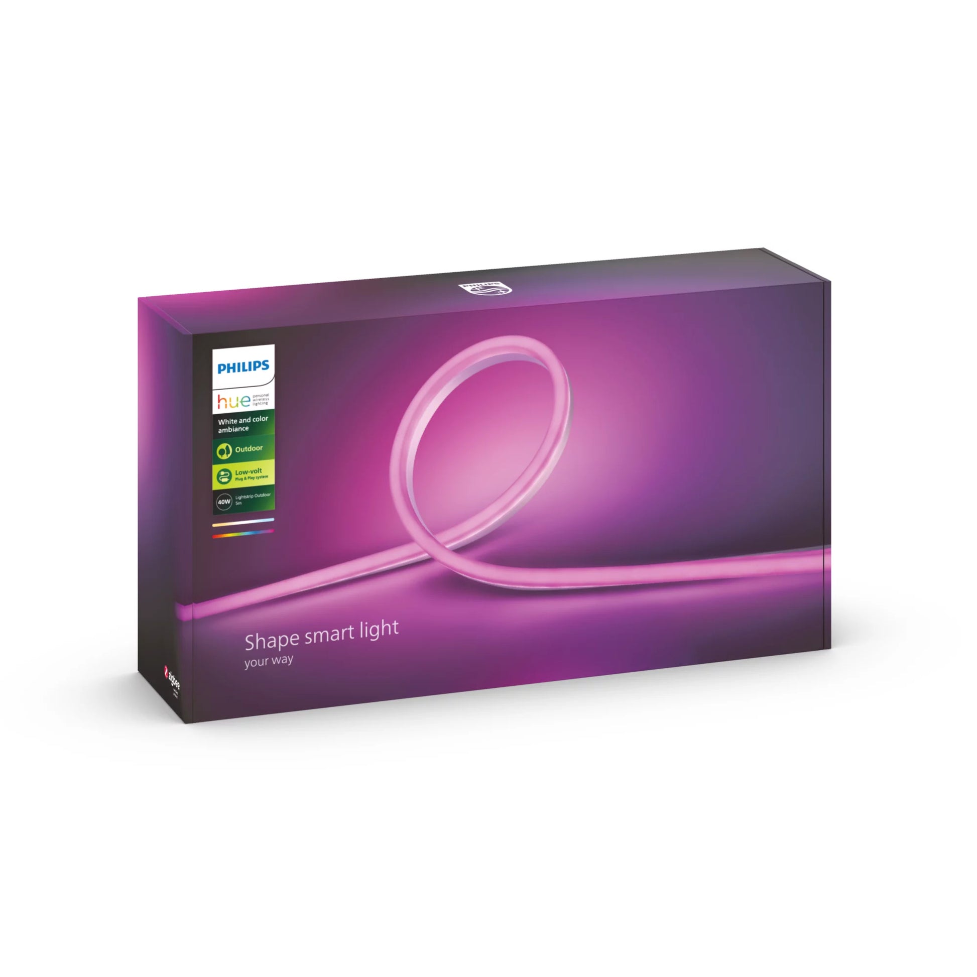 Philips by Signify Philips Hue LED-Streifen Aussen – IP67 – Netzbetrieb, 24 V – ZigBee, Bluetooth – für Philips Hue – dimmbar