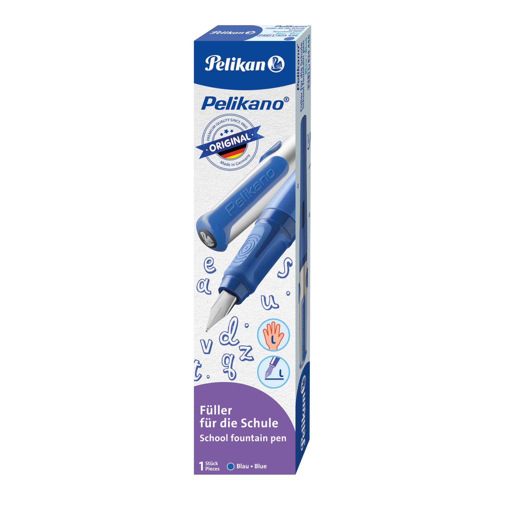 Pelikano – Federspitze L – für Linkshänder – Blau – Patronen