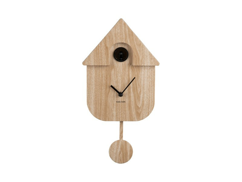 Karlsson Kuckucksuhr – 21,5 × 41 × 8,5 cm, hellbraun, Kunststoff