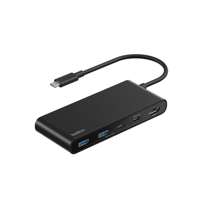 Belkin Connect Multiport-Adapter – USB-C, 1× HDMI, 2× USB-A, 2× USB-C, SD/microSD, für Windows/Mac/ChromeOS