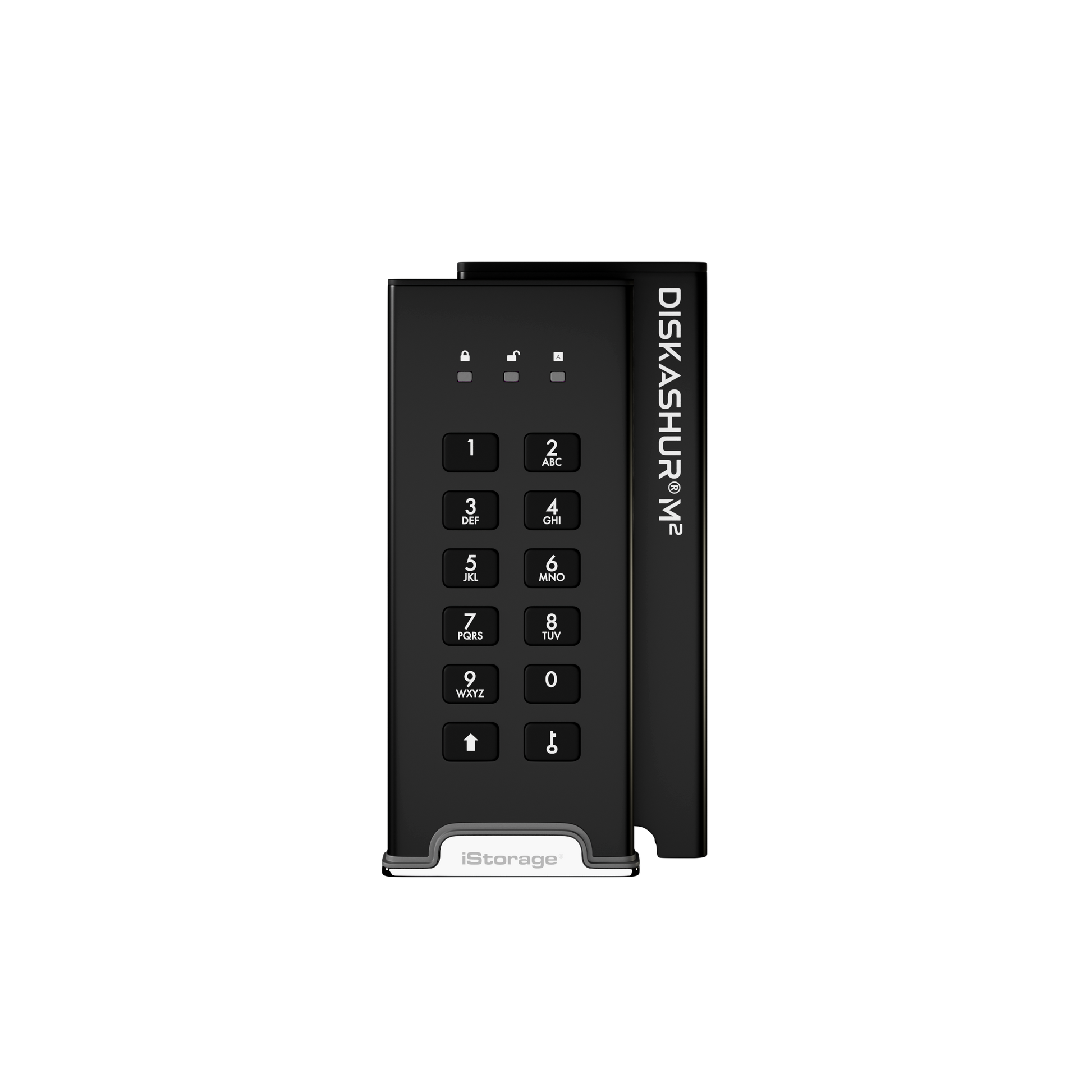 iStorage diskAshur M2 – 240 GB M.2 SSD, USB 3.2 Gen 1 (USB-C/USB-A), FIPS 140-3 Level 3, PIN