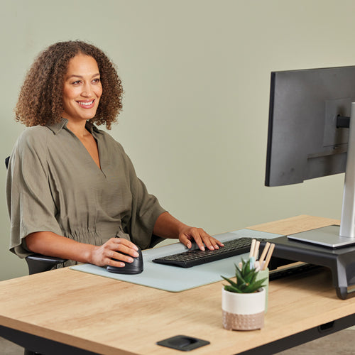 Fellowes Breyta Plus+ – Vertikale Maus – Kabellos (Bluetooth/2,4 GHz), Linkshändig, Schwarz