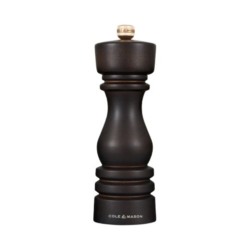Cole & Mason Salz-/Pfeffermühle Ø 6 × 18 cm, Buchenholz/Edelstahl, Dunkelbraun