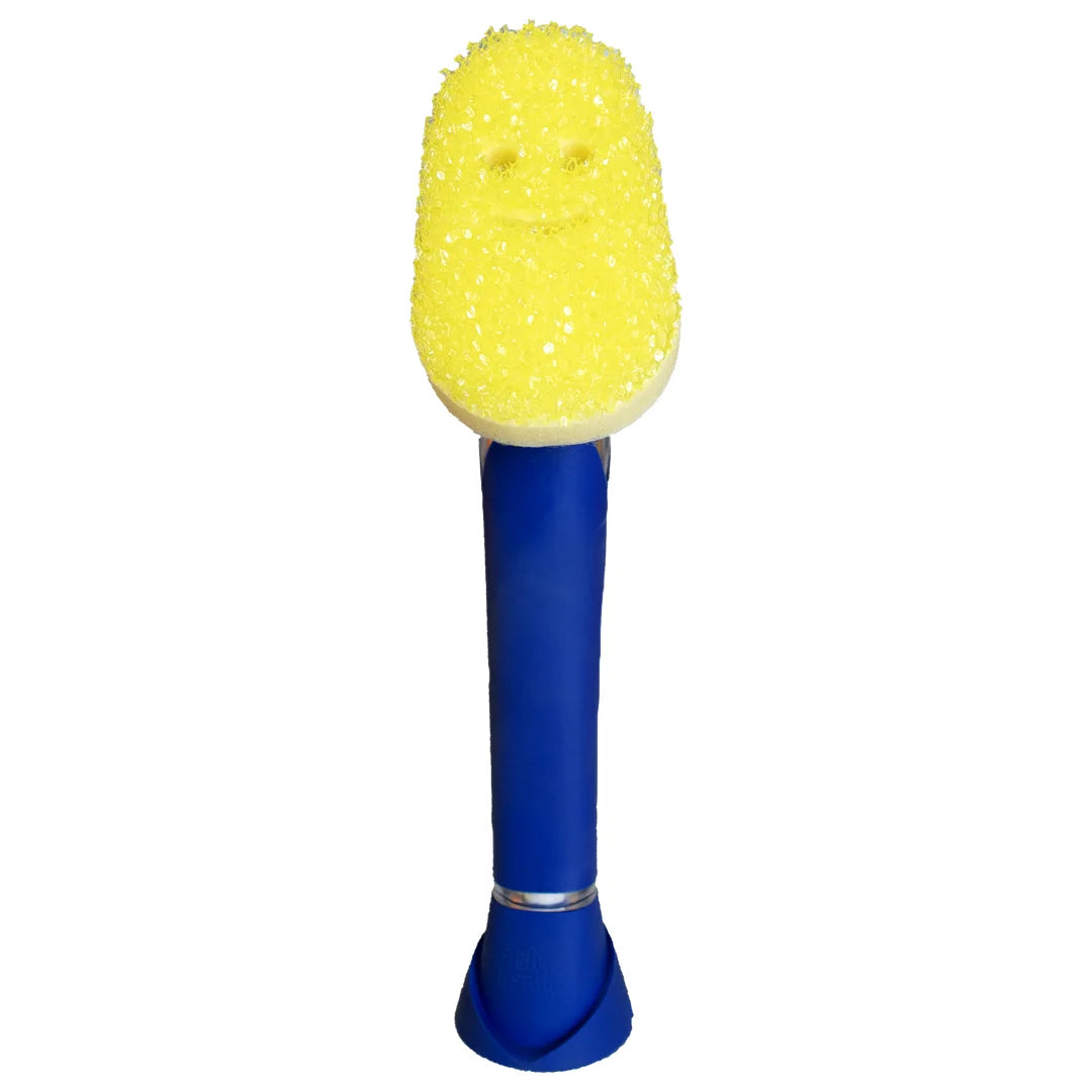Scrub Daddy Abwaschbürste Dish Daddy – Kunststoff, 7 cm, gelb/blau, mit auswechselbarem Kopf