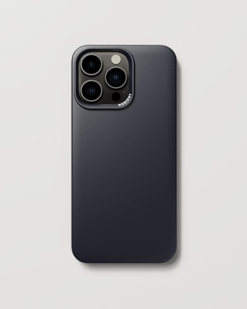 Nudient Backcover – für Apple iPhone 15 Pro Max, MagSafe, Kunststoff, Midwinter Blue, kratzresistent