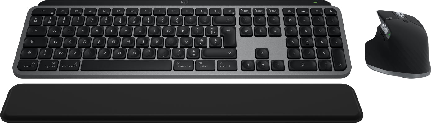 Logitech MX Keys S Combo für Mac – Tastatur, kabellos, FR-Layout (FR), Space Grey – für macOS