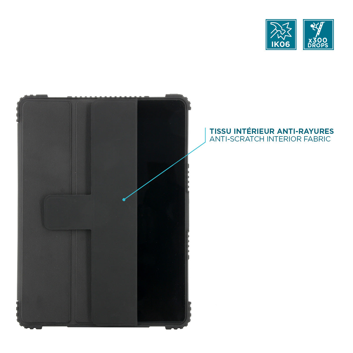 Mobilis Rugged Tablet-Hülle für iPad 10,2" (7.–9. Gen.) – Schwarz