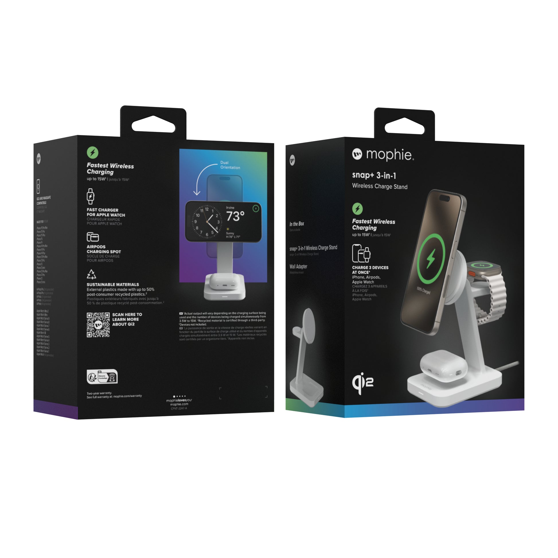 mophie Snap+ 3-in-1 Ladestation (EU) – Qi2