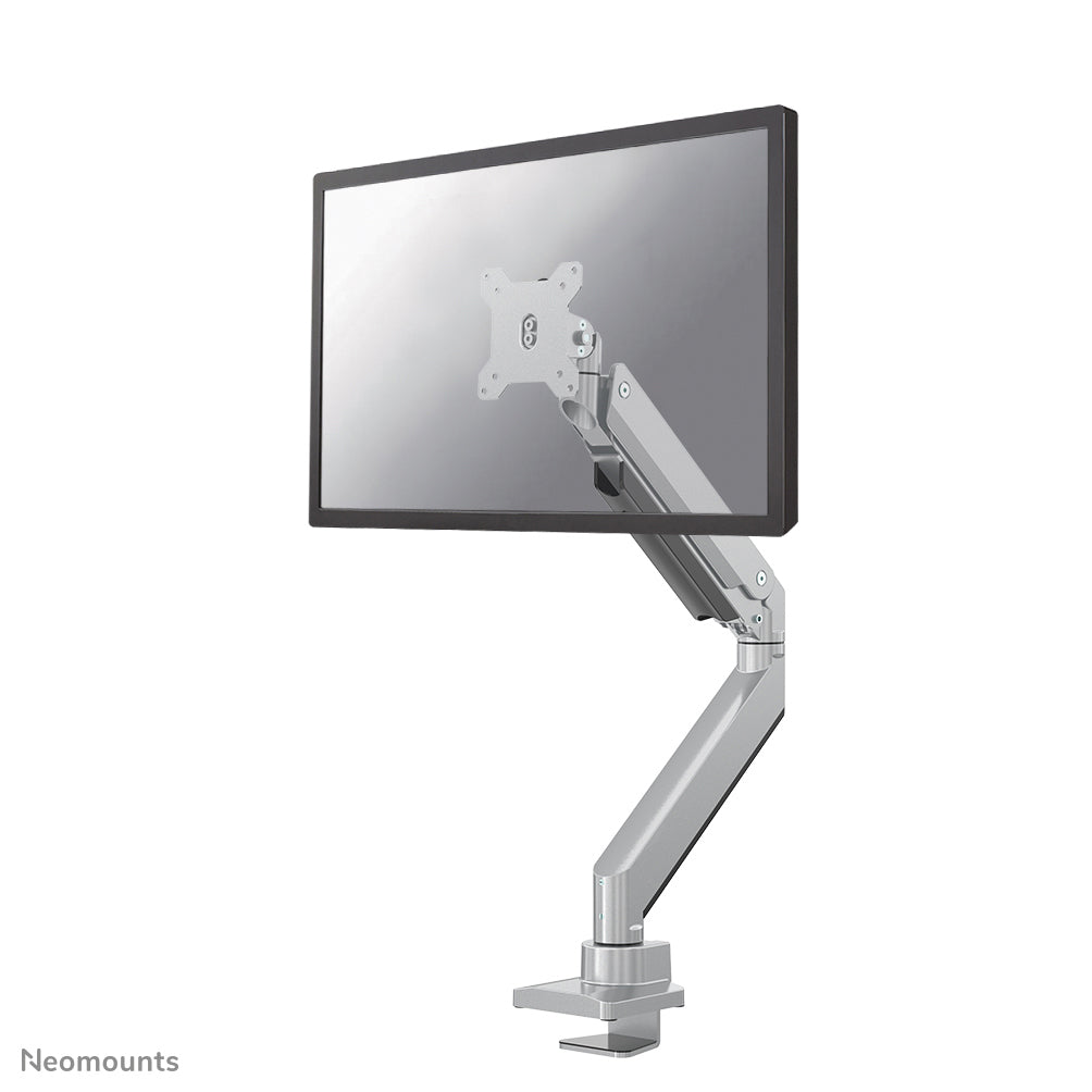 Neomounts NM-D775SILVER – Tischhalterung, Tischklemme, bis 32", VESA 100 × 75 mm, 16 kg, neigbar, Gasfeder-Dämpfung