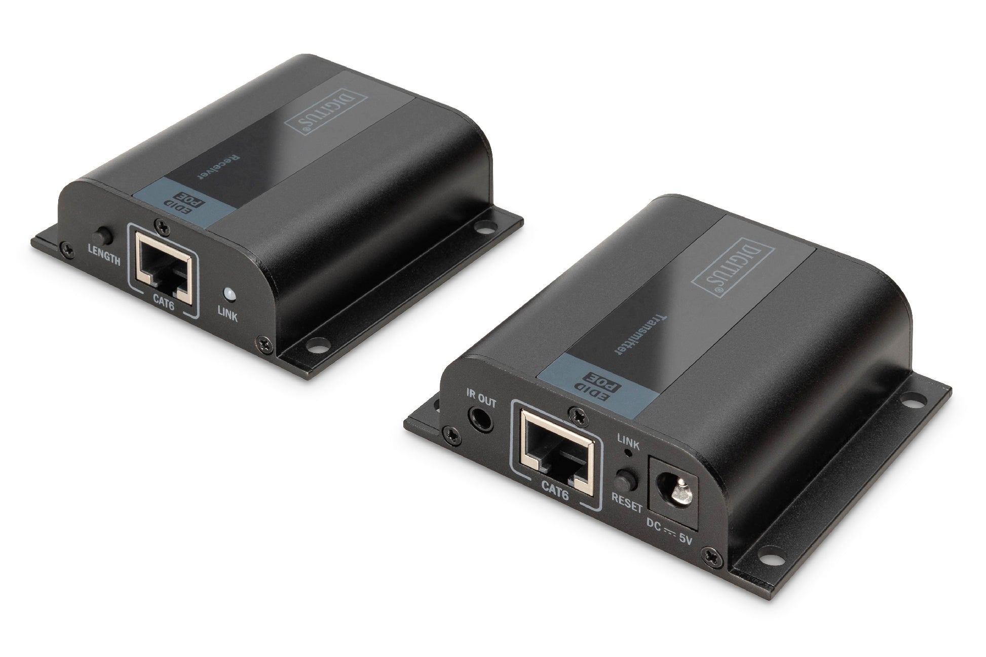 Digitus HDMI-Extender-Set – 1080p, 50 m, Cat6/Cat6a/Cat7 – Schwarz, Metall
