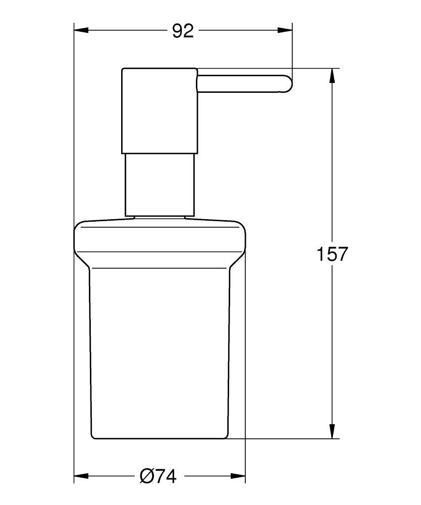 Grohe Start Seifenspender – Wandmontage – 160 ml, schwarz, Glas