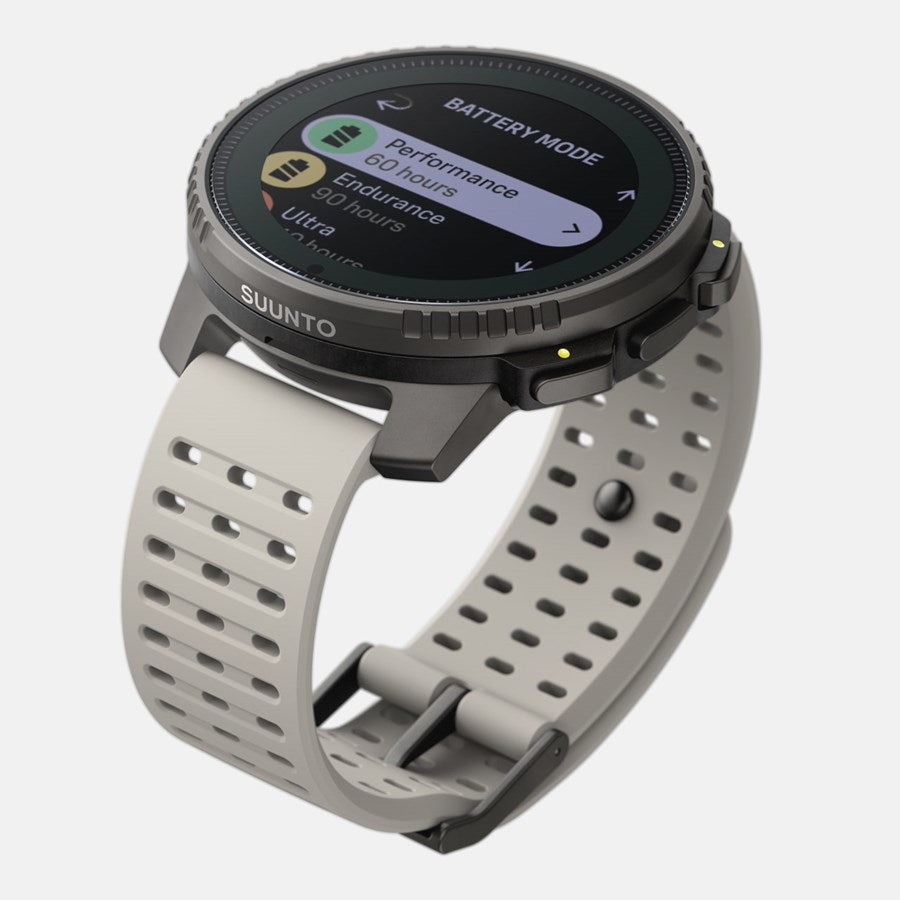 Suunto Vertical Titanium Solar 49 mm GPS – Polyamid Schwarz, Sportband, Grau, S/M, 100 m