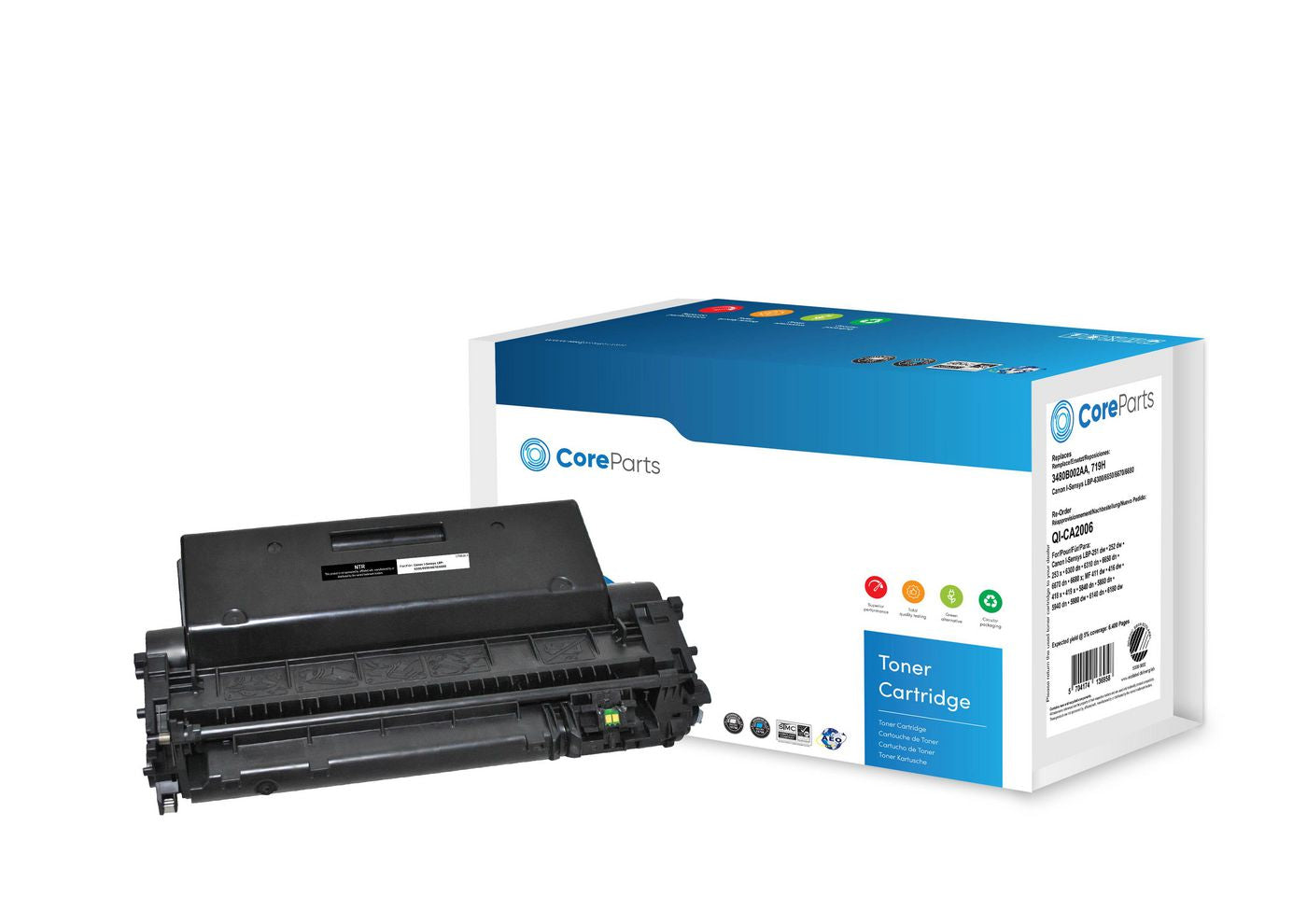 CoreParts 3480B002AA Schwarzer Toner – Kompatibel – 6'400 Seiten – für Canon LBP-6300/6650/6670 u. a.