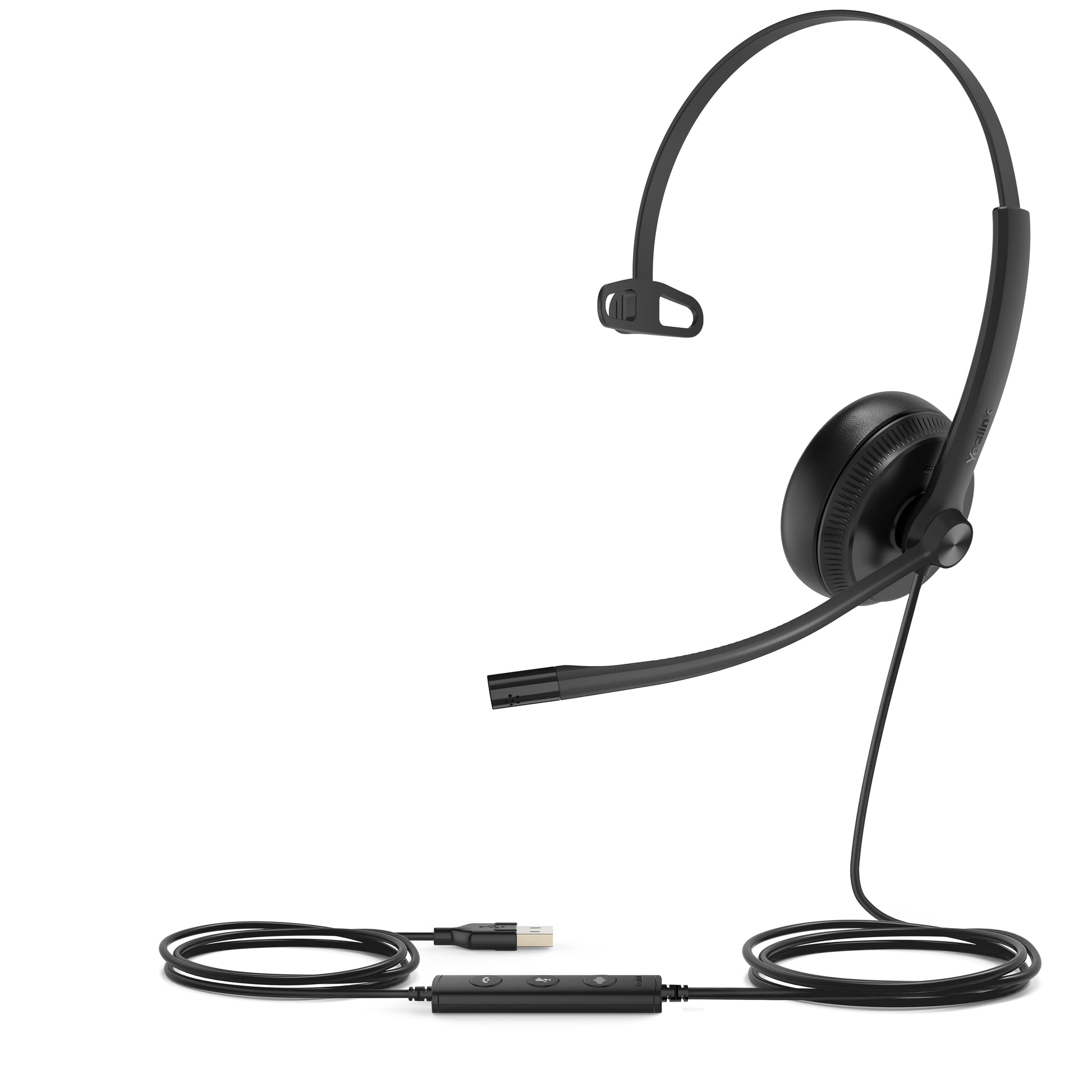 Yealink UH34 Mono UC Office-Headset – On-Ear, Kabel (USB-A), Schwarz