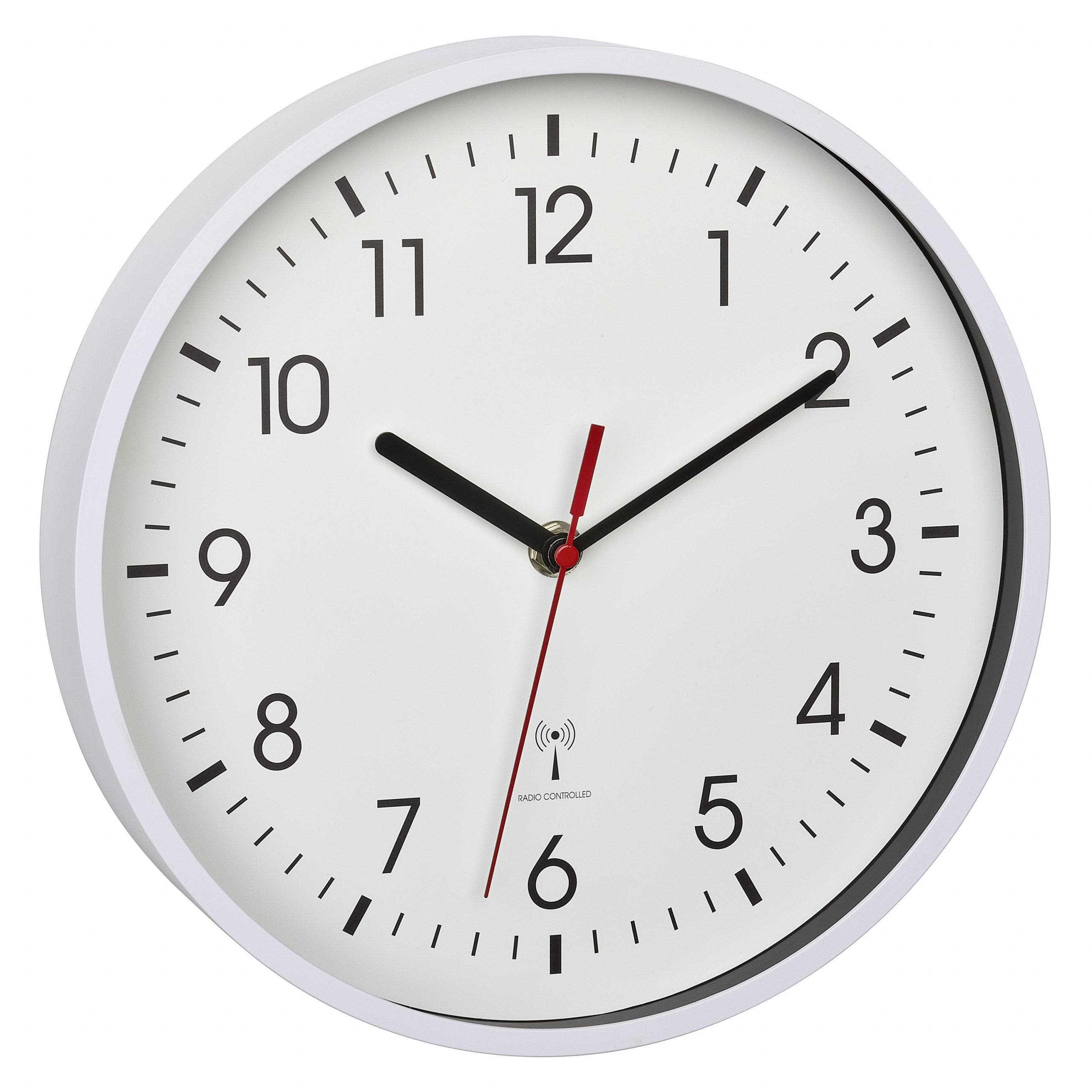 TFA-Dostmann TFA Dostmann Wanduhr – Funk, analog, Ø 24,5 cm, weiss, Kunststoff
