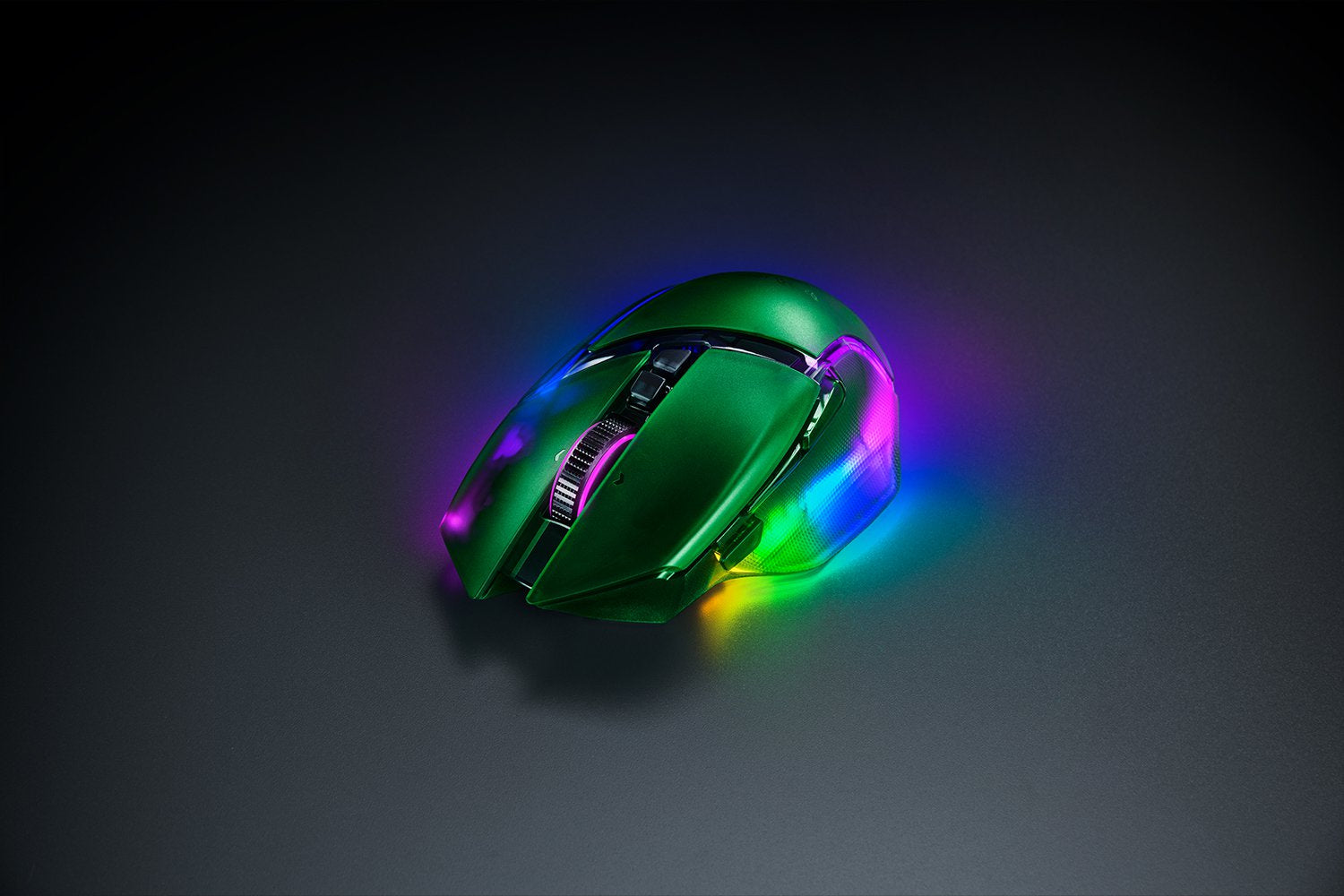 Razer Basilisk V3 Phantom Green Edition Gaming-Maus – kabellos, RGB-Beleuchtung, Ein-/Ausschalter, grün