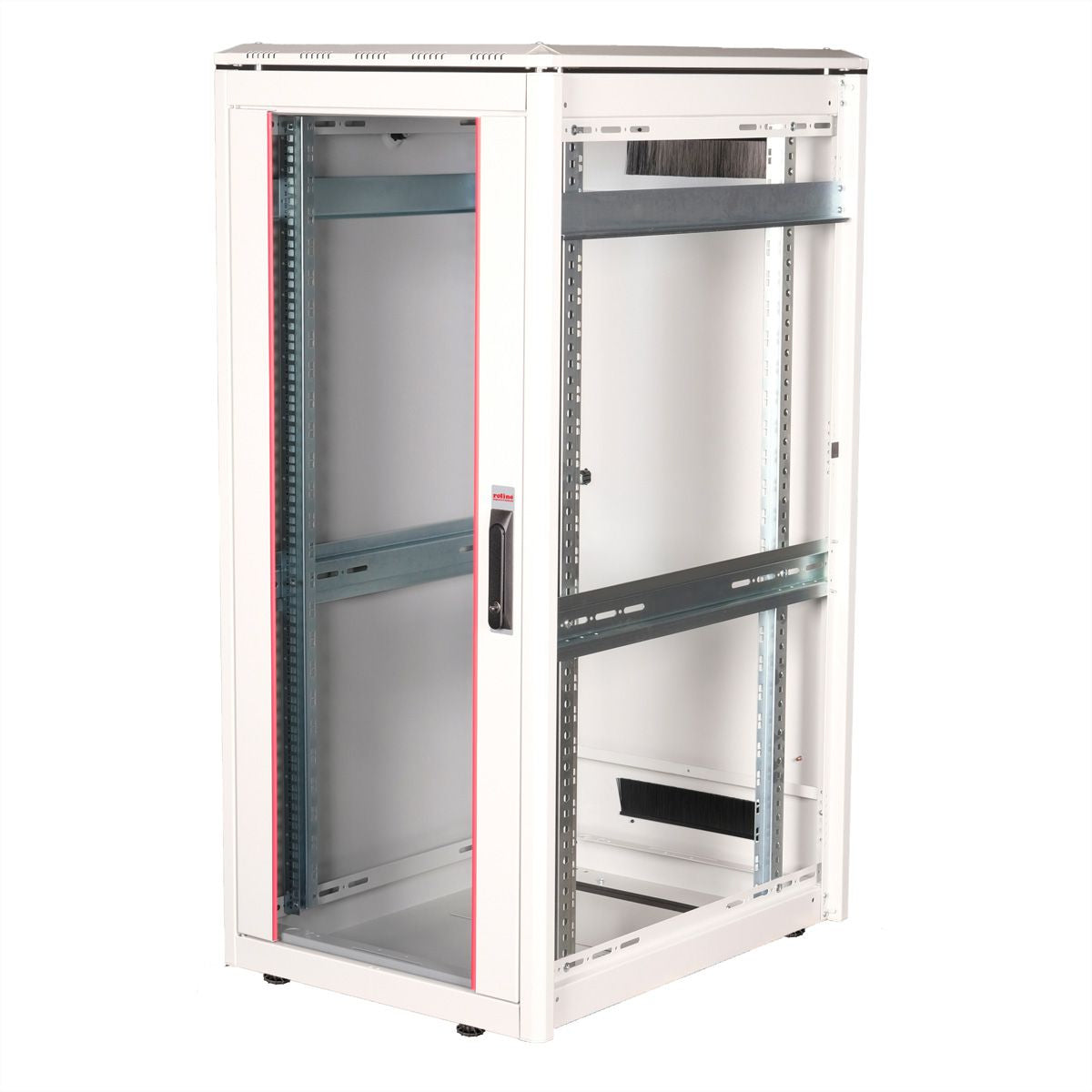 ROLINE Pro – 19" Netzwerkschrank 26U, IP20, abschliessbar, 600 × 800 × 1342 mm, lichtgrau, Stahl