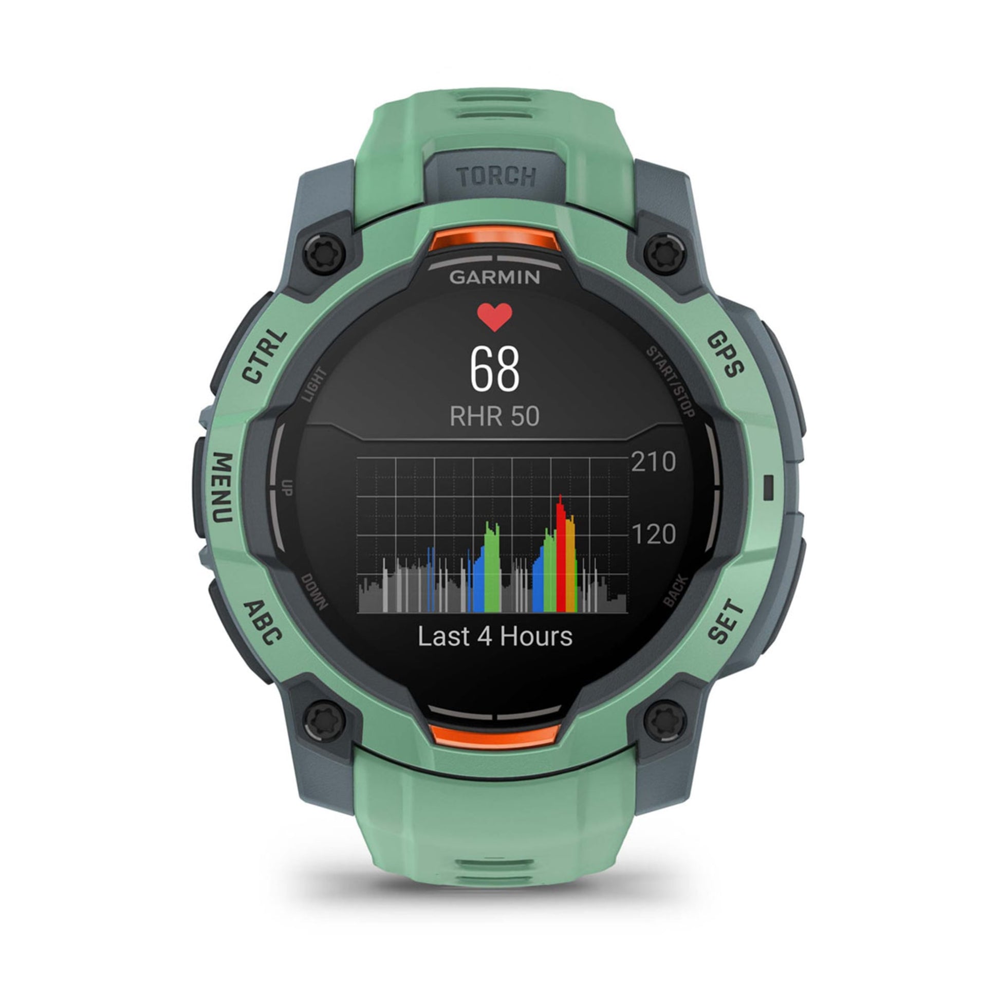 Garmin Instinct 3 – Smartwatch – 45 mm, 1,2", GPS, AMOLED, 10 ATM, Grün, Sportarmband