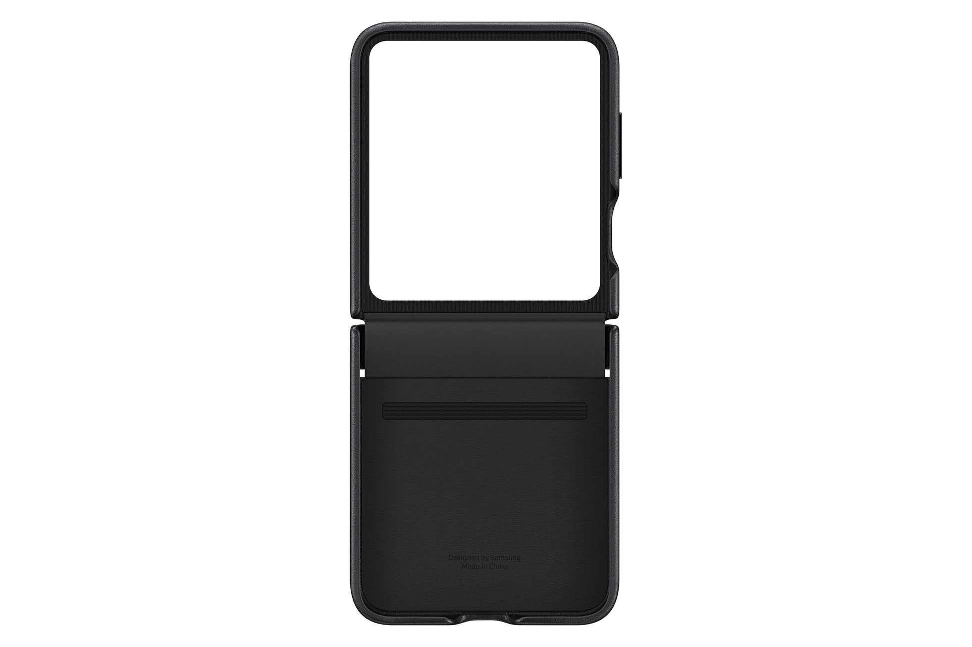 Samsung Booklet-Hülle – für Samsung Galaxy Z Flip5 – schwarz – Kunstleder