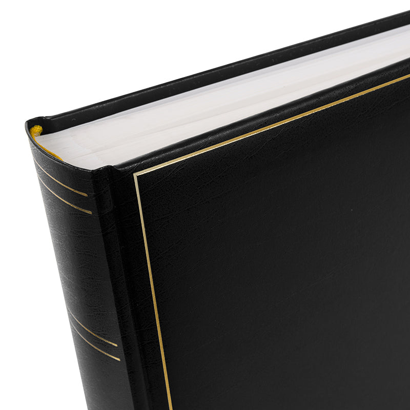 Goldbuch Fotobuch, gebunden, 100 Seiten, weiss, 30 × 31 cm, Kunstleder, schwarz, mit Pergamin