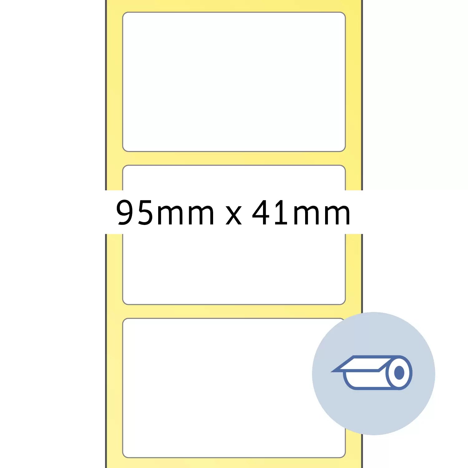 HERMA Etiketten (Rolle) 95 × 41 mm – Papier, matt, weiss – permanent haftend – Thermotransfer – 2000 Etiketten