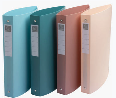 Exacompta Skandi Ringbuch – 2-Ring Ø 30 mm – für A4 – Rückenbreite 4 cm – Mehrfarbig – 4 Stk.