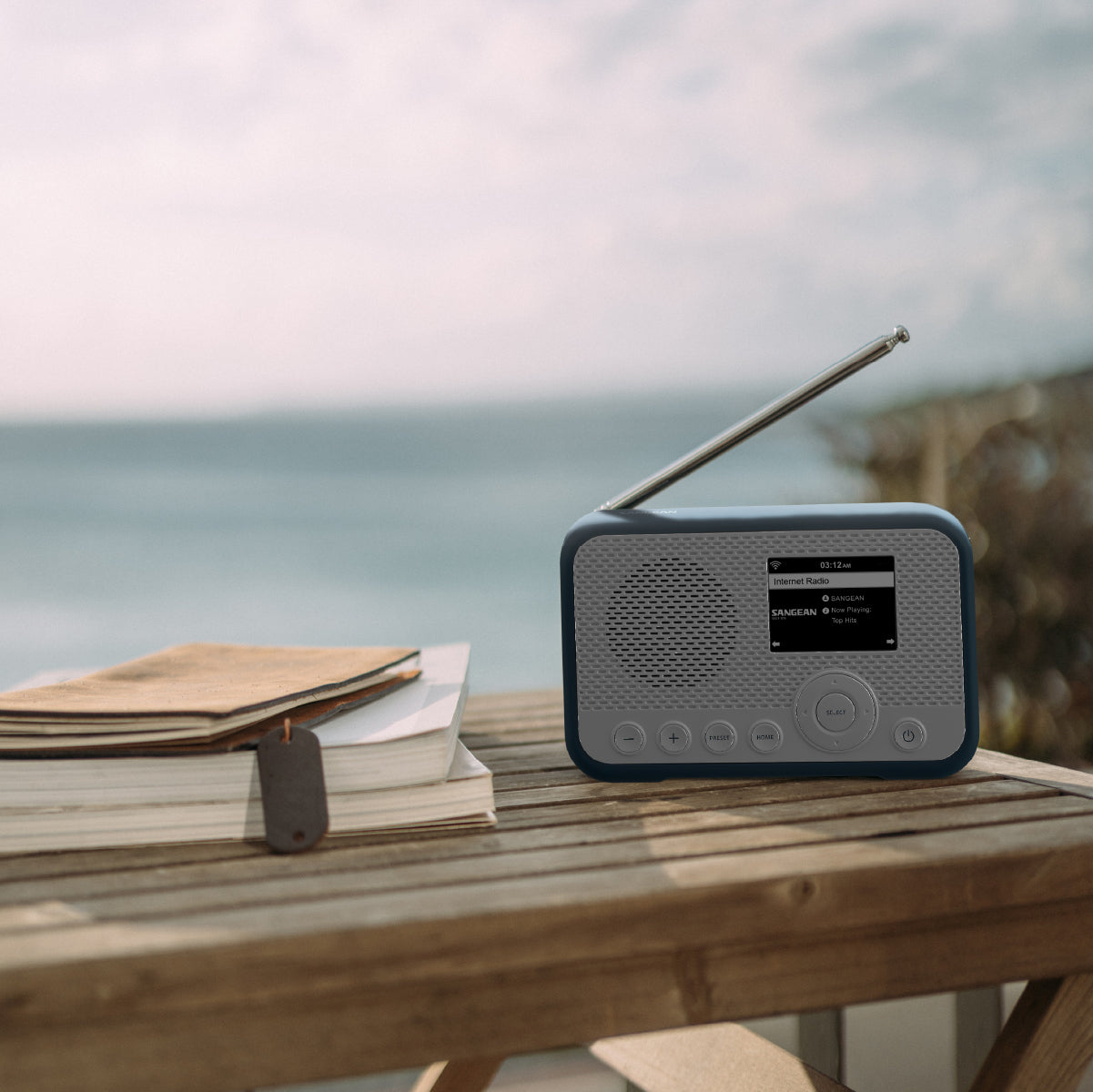 Sangean WFR-39 – Internetradio, DAB+/UKW, WLAN – Blau/Weiss