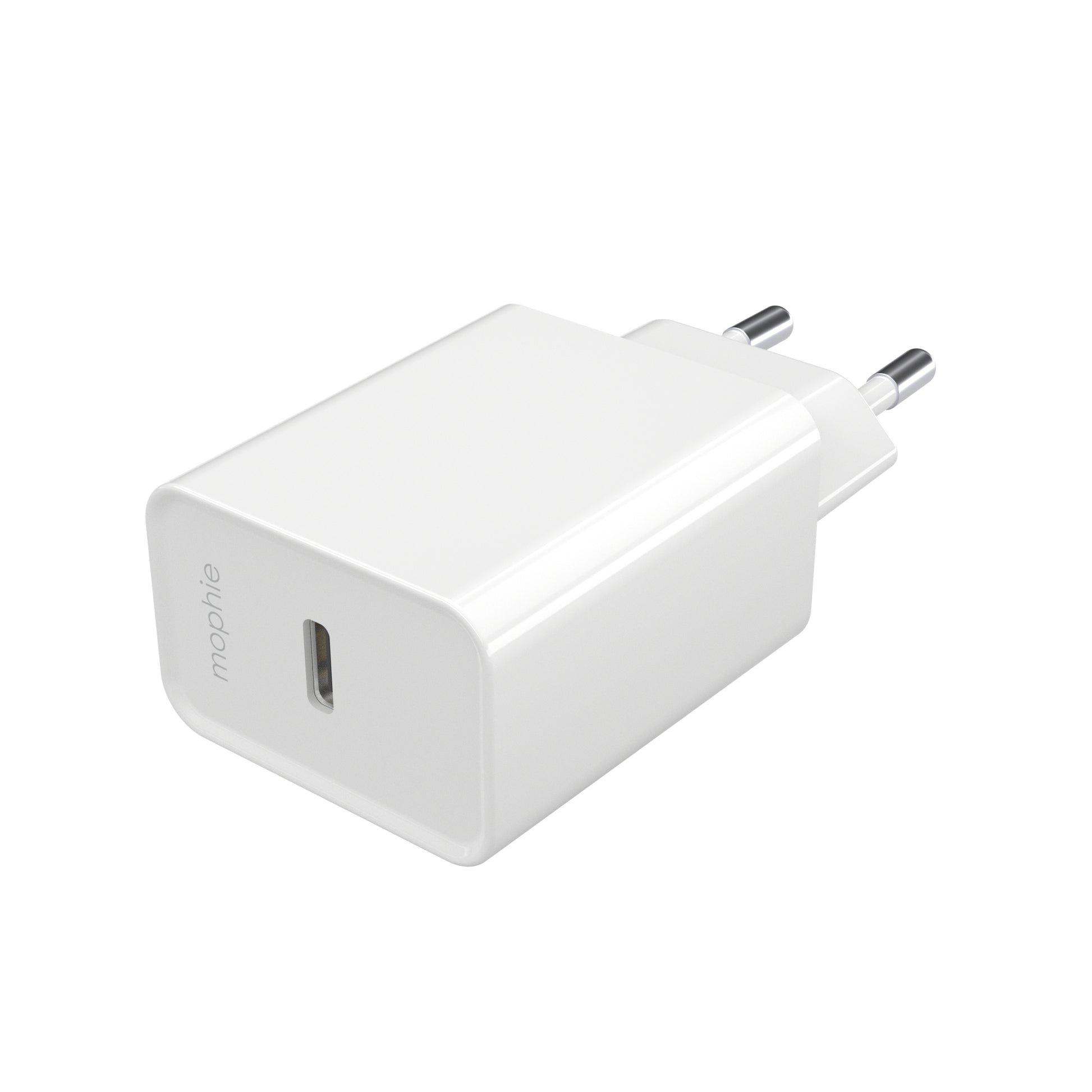 mophie essentials 20W USB-C PD Wandadapter – Schnellladung, Weiss