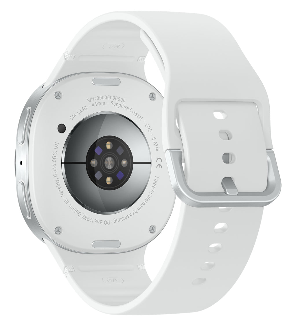 Samsung Sportuhr – Smartwatch – 44 mm, 1,5", GPS, WLAN, AMOLED, Silber
