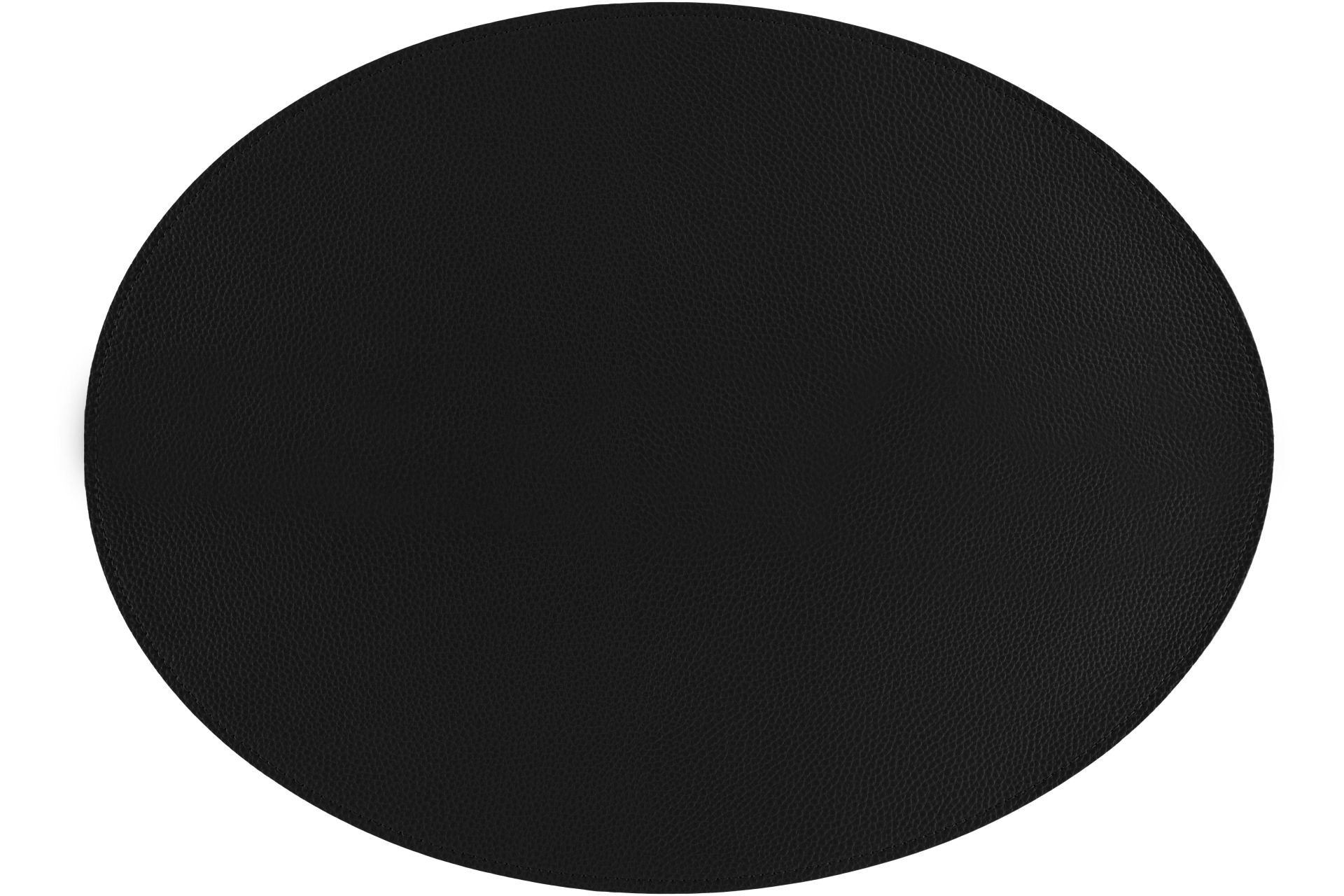 Tiseco Tischset Trudo – oval, Kunstleder (PU), schwarz, 45 × 33 cm