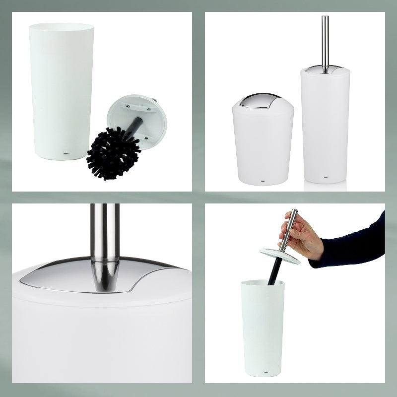 Kela Marta – WC-Bürstenset – Kunststoff, Jadegrün, mit Deckel, H 36,5 cm, Ø 11 cm