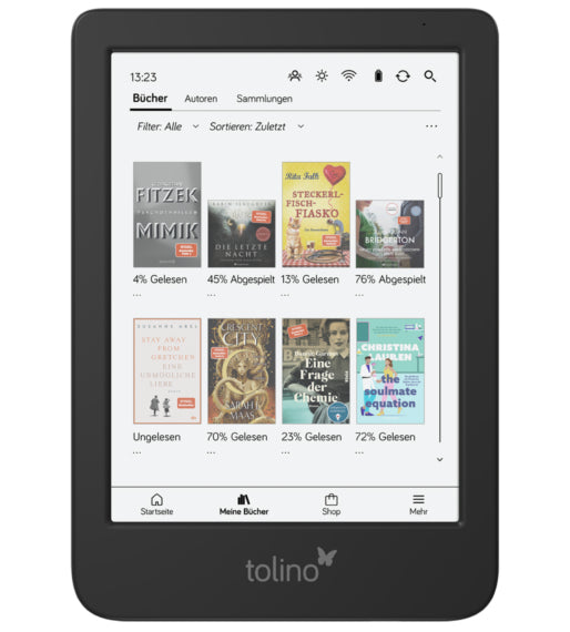 Tolino Shine Color – 6" E-Ink Carta Farbdisplay, 16 GB, IPX8, Schwarz