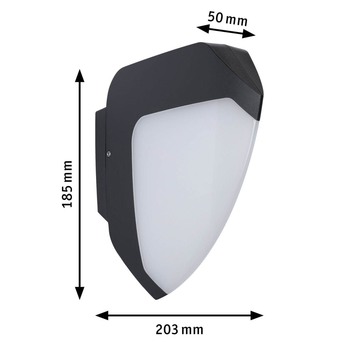 Paulmann Aussenwandleuchte – IP44 – Netzbetrieb – für ZigBee 3.0 – dimmbar – Anthrazit, Kunststoff
