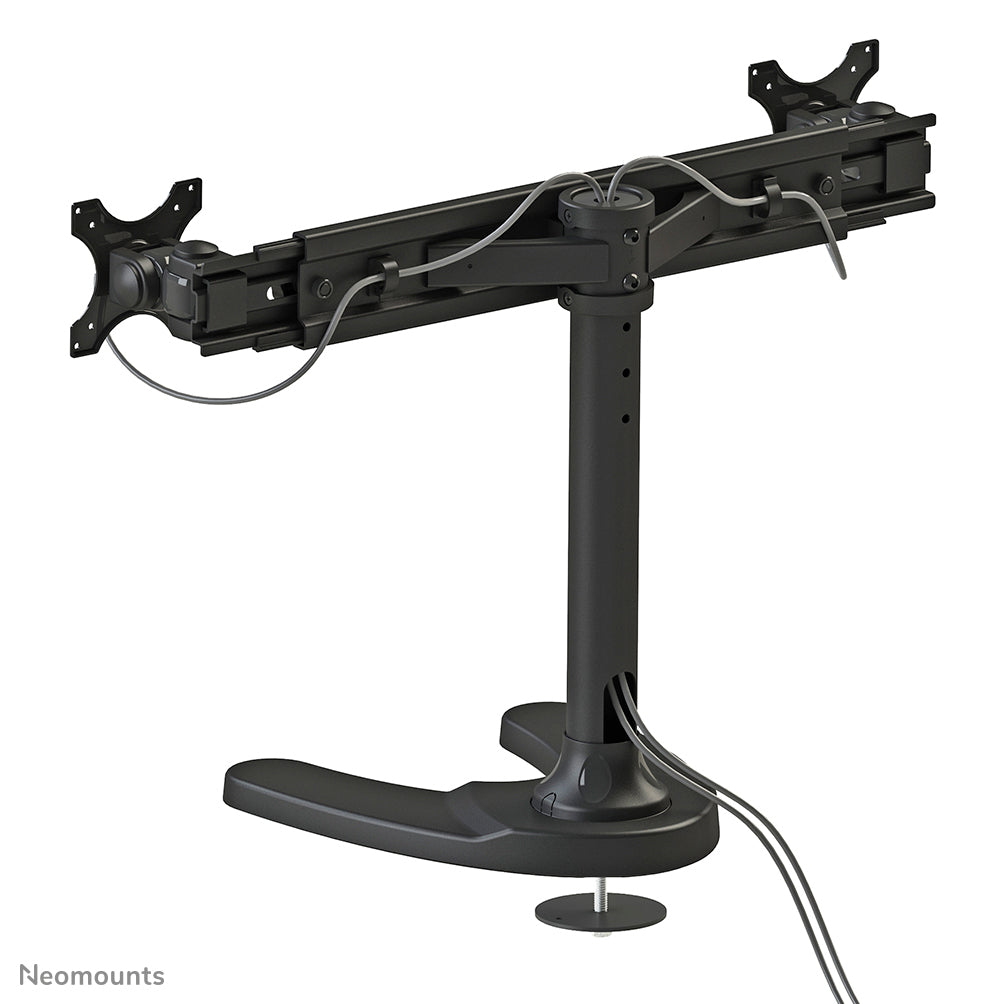 Neomounts FPMA D700DD – Tischhalterung, Dual, Tischdurchführung, bis 27", VESA 75 × 75 mm, 24 kg