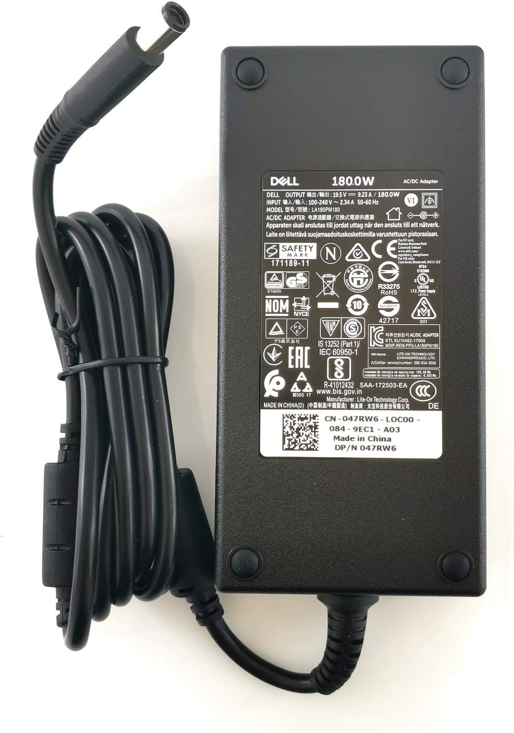 DELL Netzteil – 180 W – für DELL Alienware X51, DELL X51 R2, DELL Alienware M17xR4 und andere – Schwarz