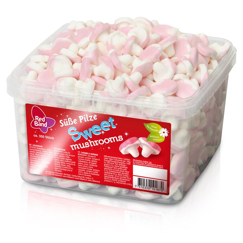 RedBand Süsse Pilze Gummibonbons – Erdbeere – 875 g