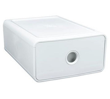 Exacompta Tiny Box AutentiK – Schubladenbox – 1 Schublade, A5+, Weiss, Kunststoff, 265 × 190 × 107 mm