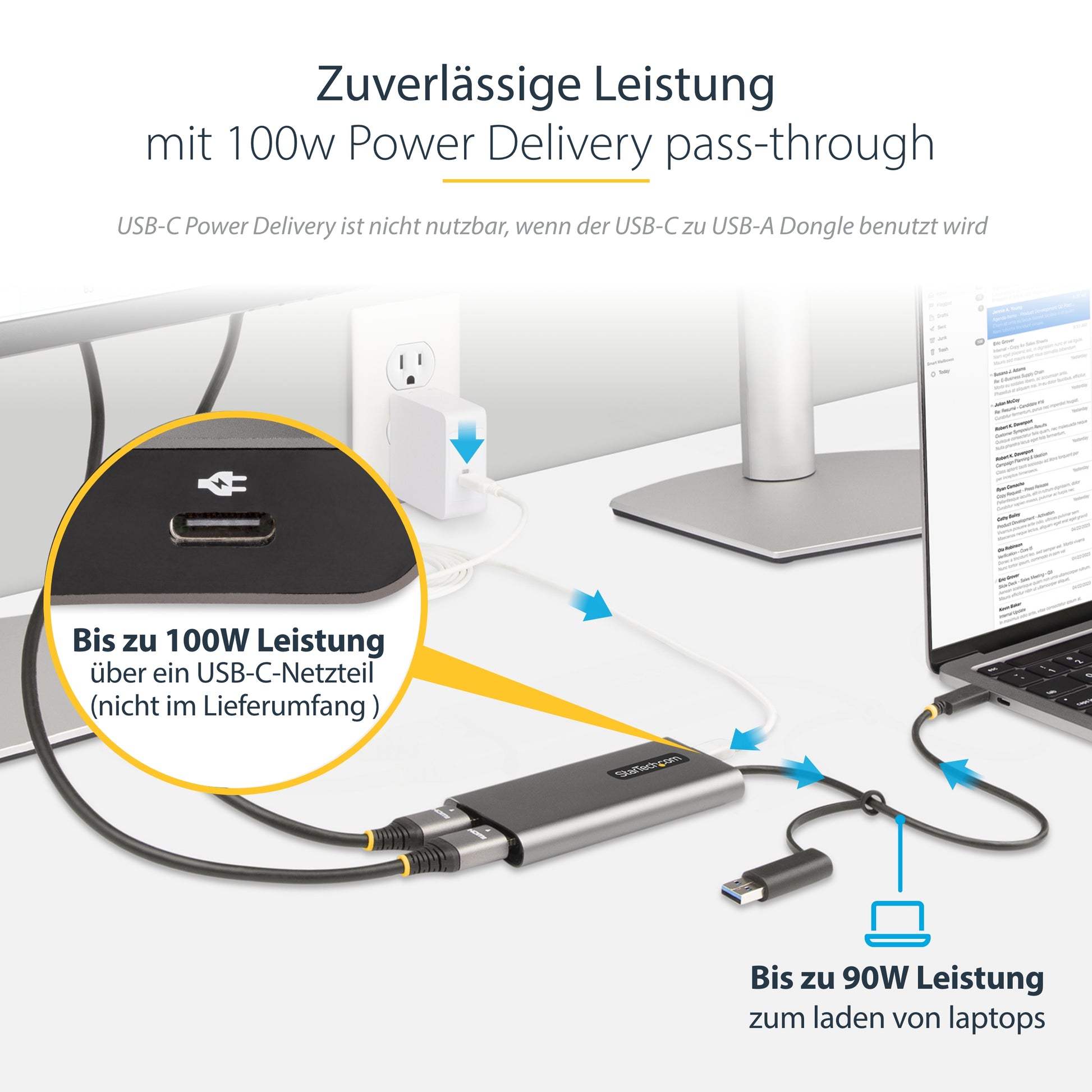 StarTech.com USB-C Multi-Monitor-Adapter USB-C zu 2× HDMI – 4K @ 60 Hz, 0,3 m, für Windows/Mac/Linux