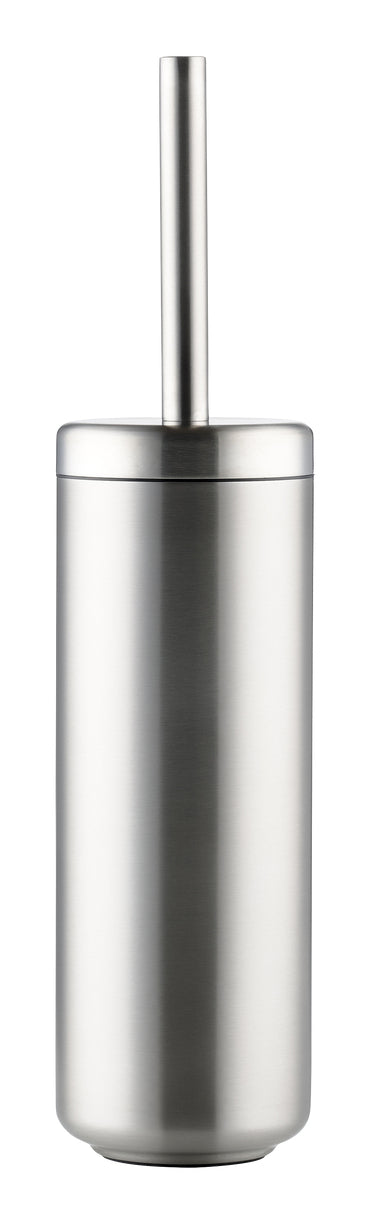 Zone Denmark Ume – WC-Bürstenset – Edelstahl, bodenstehend, mit Deckel, H 43 cm, Ø 10 cm