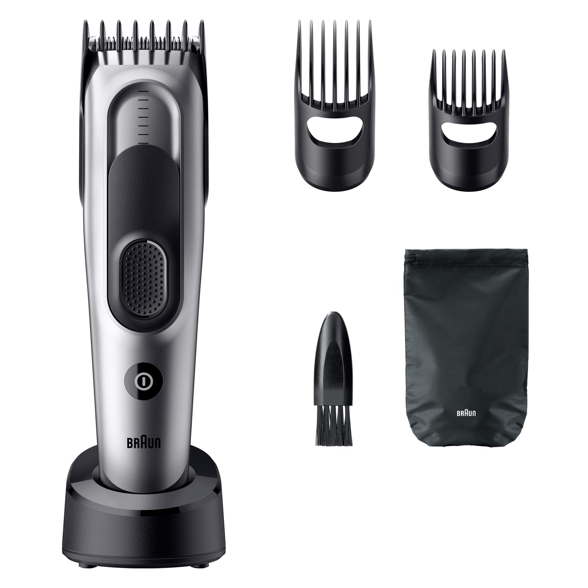 Braun Haarschneider Serie 7 HC7590 – 3–35 mm, 17 Längeneinstellungen – 50 min Akku – Schwarz/Silber