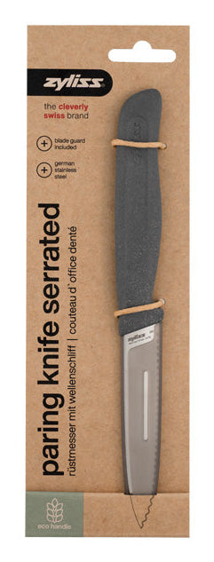 Zyliss Rüstmesser 9 cm, Edelstahl, Kunststoffgriff, Grau