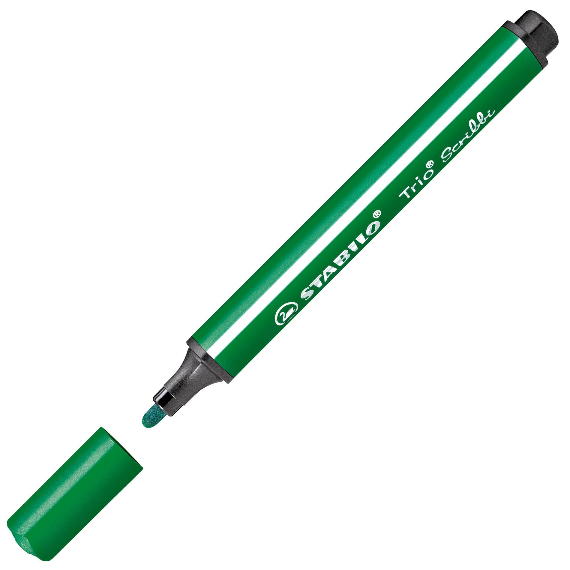 STABILO Trio Scribbi Filzstift – Rundspitze, 2 mm, wasservermalbar, grün