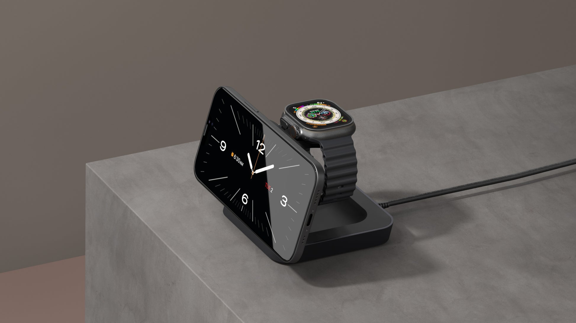 ZENS Nightstand Pro 2 Ladestation – 20 W, Qi2, MagSafe-kompatibel – für Kopfhörer, Smartphone, Smartwatch