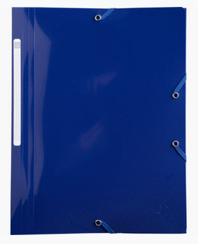 Exacompta Bee Blue Gummibandmappe A4 – 3 Klappen, Polypropylen (PP), Marineblau